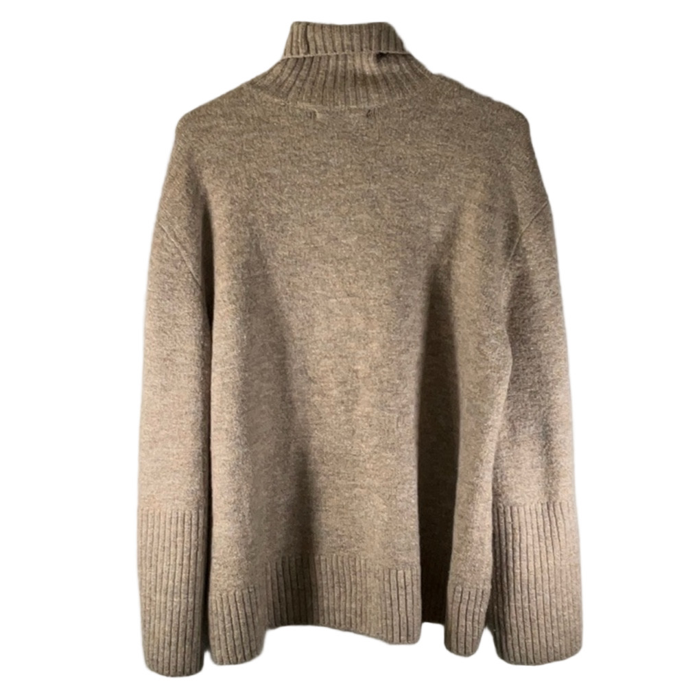 Velvet Heart Turtleneck Sweater - Tan & Gray Blend - Picture 3 of 7